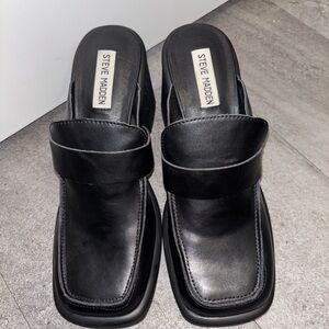 Steve Madden Black Loafers with Chunky Sole